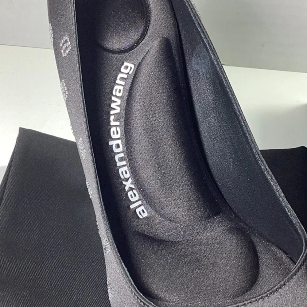 Alexander Wang Women's Delphine Crystal Logo Embellished Pumps